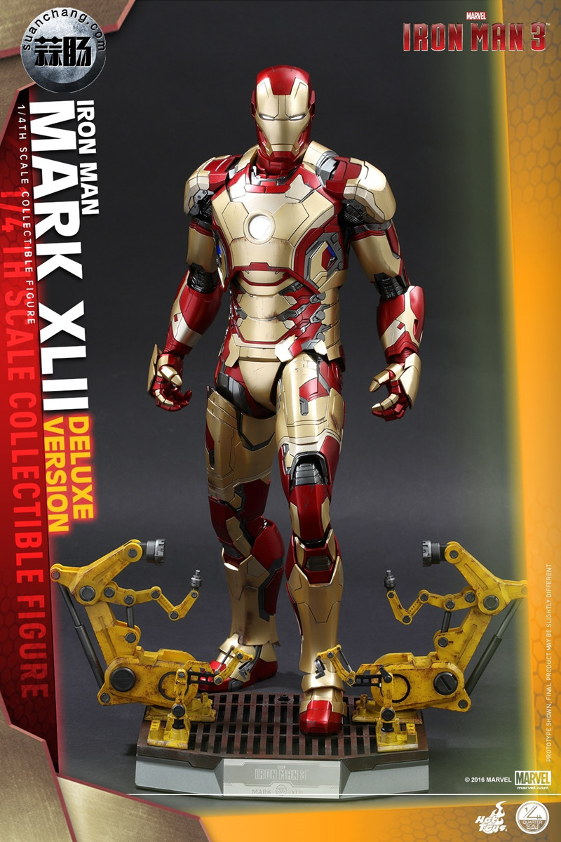 hottoys 新品:1/4《钢铁侠3》合金mk42【豪华地台版】