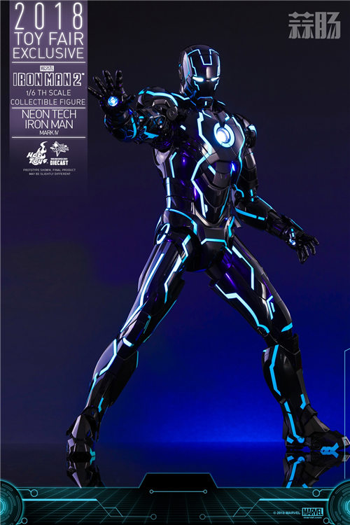 hot toys《钢铁侠2》钢铁侠mark iv(创战光速蓝 1:6比例合金珍藏