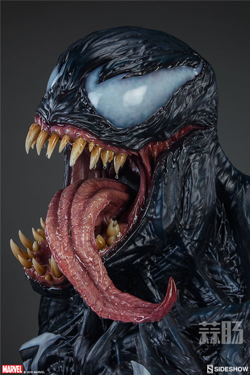 真实!sideshow发布漫威life size venom bust 毒液胸像!