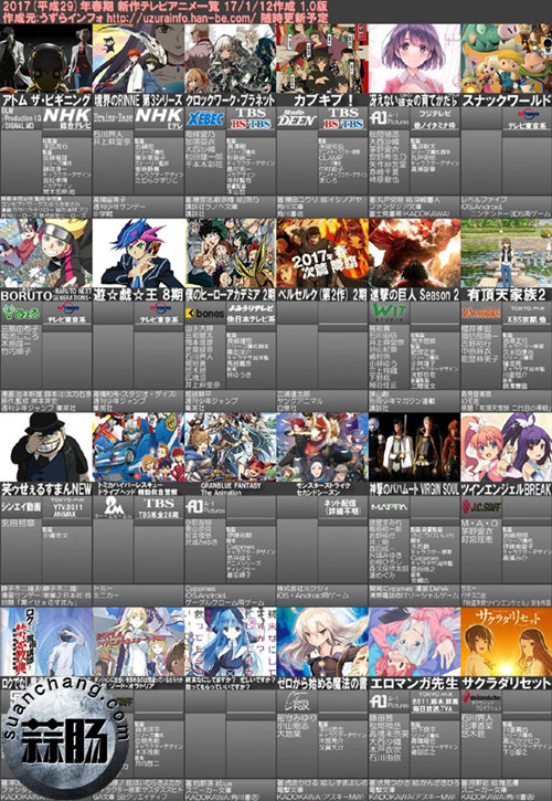 2017年4月新番动画一览表1.0版公布 你期待哪几部呢？1.jpg