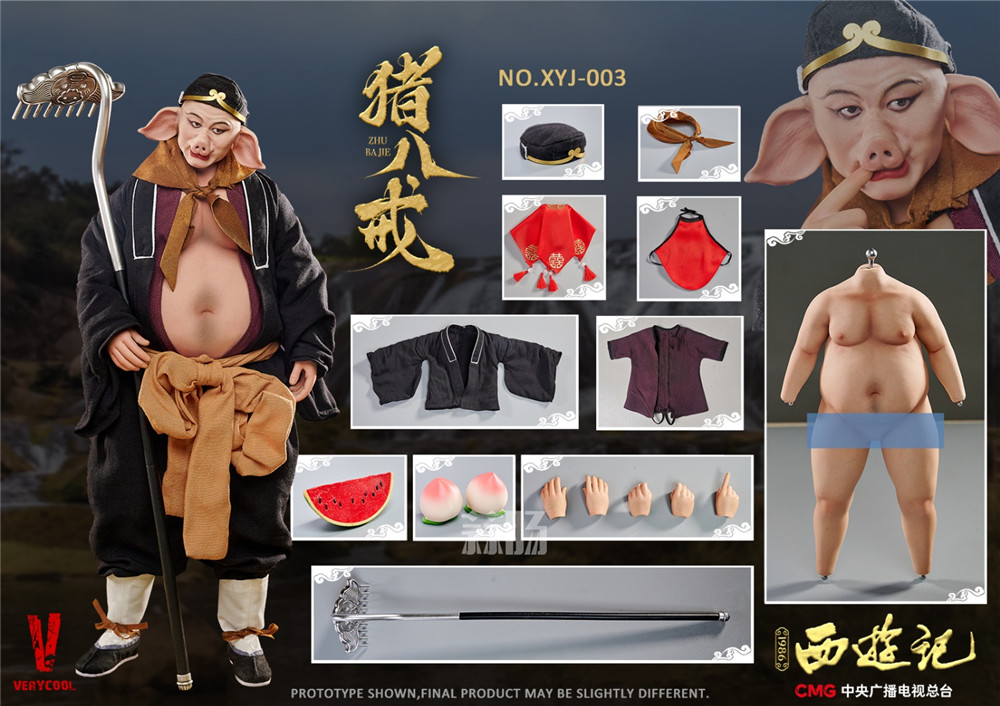 魂作模玩 1/6 潮向西遊シリーズ 猪八戒 未開封新品 HZ-02 西遊記 威酷模玩推出央视86版《西游记》猪八戒1/6可动人偶-模型玩具-蒜肠网